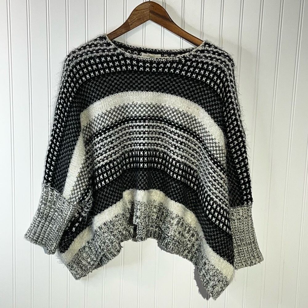 On The Road Oversized Cropped Sweater Women’s Small/Medium Dolman Slv Wool Blend